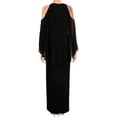thumbnail image 2 of Lauren by Ralph Lauren Women's Beaded Cold-Shoulder Gown (4, Black), 2 of 2