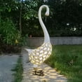 thumbnail image 3 of Estatua de Animal Solar del hierro, adornos de paisaje, figurita impermeable IP44, para interiores y exteriores, de césped, Pa cisne DYNWAVEMX Decoraciones de césped, 3 of 7