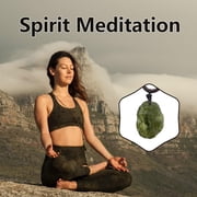 Moldavite Crystal Necklace Real,Raw Czech Meteorite Tektite Stone Healing Crystals Necklace