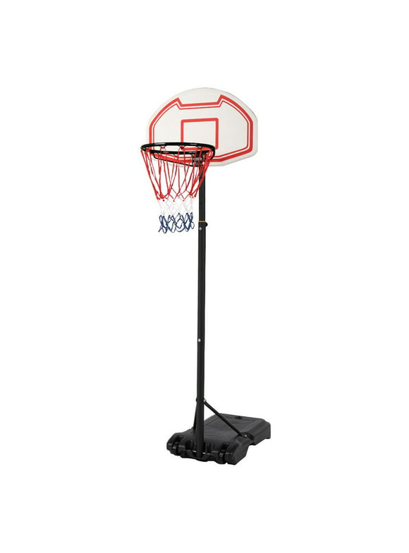 Ktaxon 5.2-6.9ft Basketball Hoop, Portable Adjustable Basketball System, Removable Basketball Goal Stand for Kids, Outdoor/Indoor