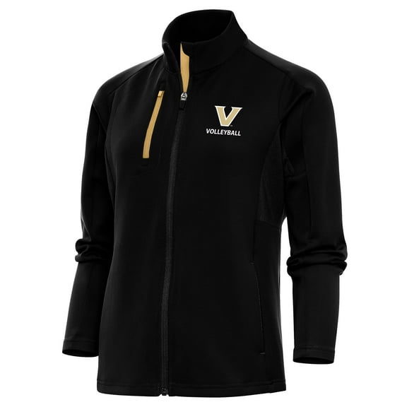 Women's Antigua  Black Vanderbilt Commodores Volleyball Generation Full-Zip Jacket