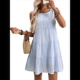 thumbnail image 2 of Vestidos de Verano para Mujer 2025, Sueltos, Informales, para Playa, Sin Mangas. Azul L, 2 of 10