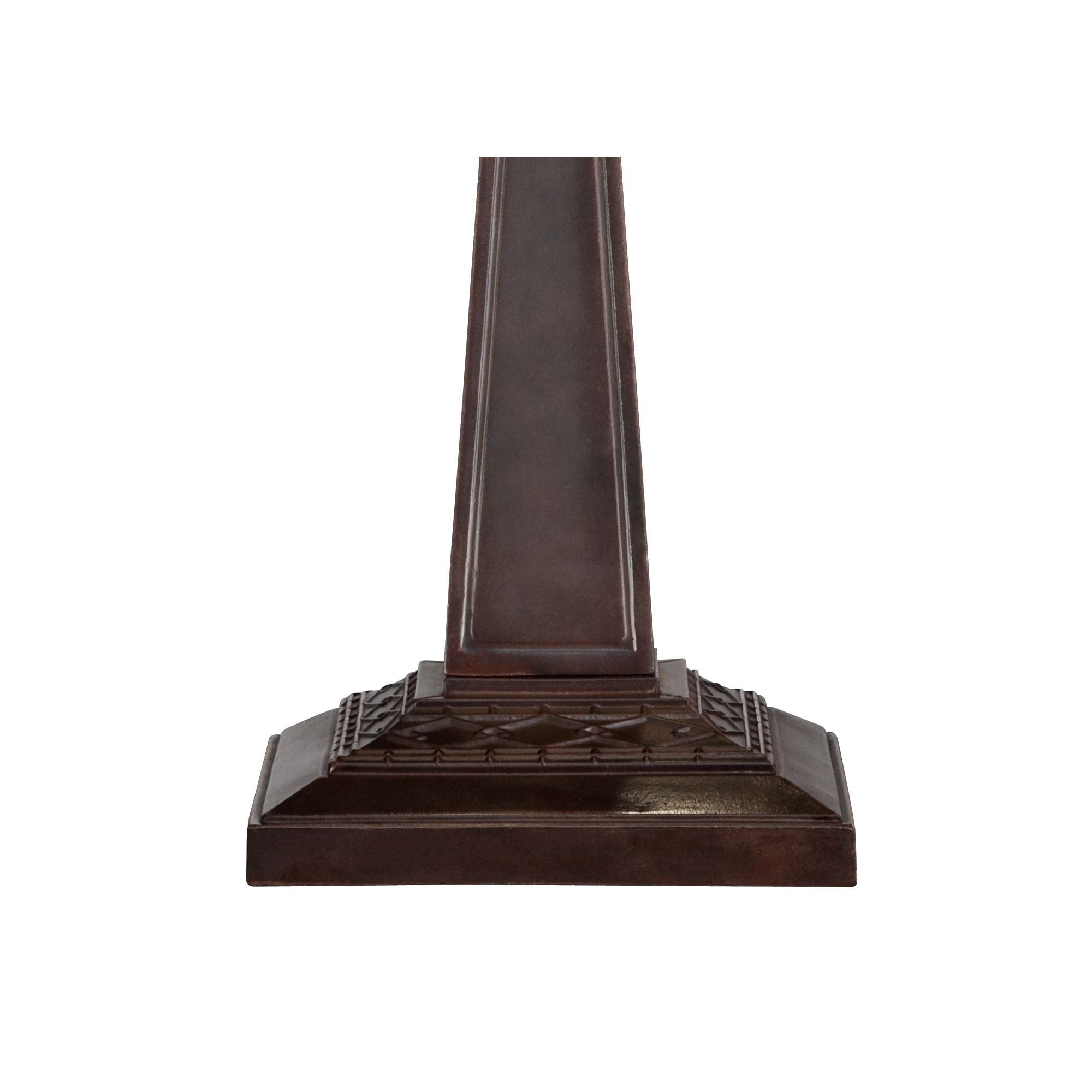 Robert Louis Tiffany Budding Branch Mission Table Lamp 24" High Bronze Art Glass Square Shade for Bedroom Living Room Bedside Nightstand Office Family