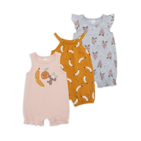 

Petit Lem Baby Girl Romper Set 3-Piece Sizes 3M-24M