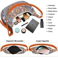 thumbnail image 5 of Boho Mandala Healing Crescent Bag Abstract Trippy Crossbody Purse with Colorful Artistic Pattern Ideal for Meditation Relaxation & Energy Flow, 5 of 5