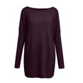 thumbnail image 6 of Oversized T Shirts for Women Batwing Long Sleeve Crew Neck Pullover Tunic Tops Fall Fashion Dressy Casual Pullover Blouses, 6 of 6