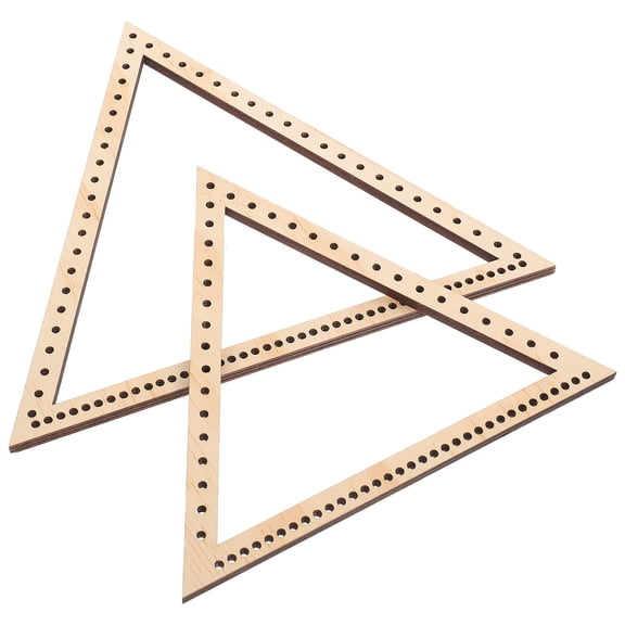 Triangle Weaving Loom Frame for Handicraft Making with Synthetic Material Khaki Color 2pcs