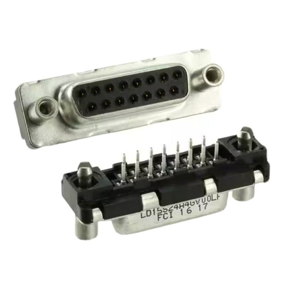 Pack of 4 LD15S24A4GV00LF Connector 15 Position D-Sub Receptacle, Female Sockets :Rohs