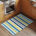 thumbnail image 2 of 2x3 Ft Entryway Area Rug, Blue Yellow Striped Kitchen Rug Runner Washable Floor Mat, Colorful Ombre Abstract Stripes Non Slip Indoor Door Mat Throw Carpet for Bathroom Living Room Bedroom, 2 of 8
