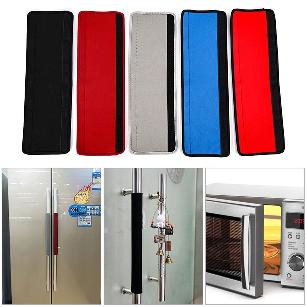 Home Tool Accessories Cotton Gloves Appliance Handle Covers Kitchen Appliance Protector Winter Warmer Fridge Door Handle Cover Refrigerator Door Handle Cover Microwave Oven Covers BLACK - image 5 of 8
