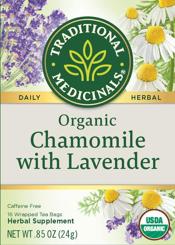 Traditional Medicinals Organic Chamomile with Lavender Herbal Tea - 16ct