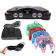 thumbnail image 1 of Restored Nintendo 64 N64 Game System with 4 Pack Retrofam Transparent N64 Controller (Refurbished), 1 of 5