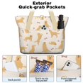 thumbnail image 2 of Tote Bag for Women - Golden Retriever with Bones and Paws Shoulder Bag - Large Utility Work Duffle Bag with Zipper Handbag for Travel, Work, Sprots, 2 of 5