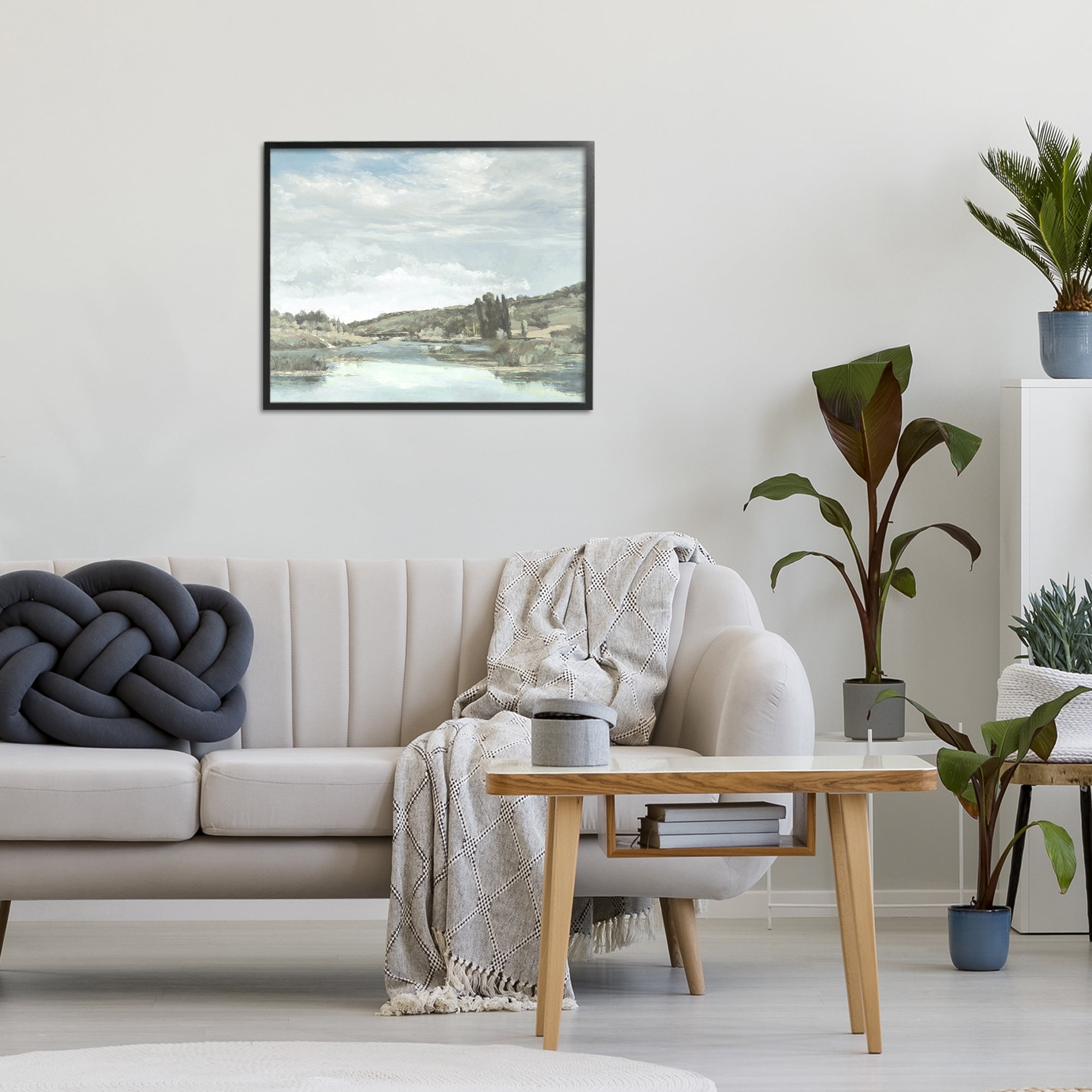Stupell Industries On The Water Landscape Black Framed Giclee Art, design by Christy McKee