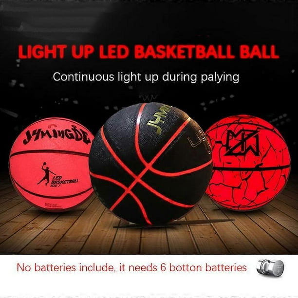 Genérico Balón de Baloncesto Personalizable Brillante en la Oscuridad, con Bomba de Aire y Accesorios, Texto y Logotipo Personalizados (Verde Claro Brillante, Talla 5(27.5