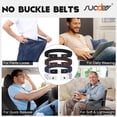 thumbnail image 6 of SUOSDEY No Buckle Belts for Men Women,Nylon Elastic Belts Invisible Buckleless Belt 4 pack, 6 of 7