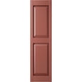 thumbnail image 2 of 12"W x 43"H EverColor Raised Panel Exterior Vinyl Shutters, w/Installation Shutter-Lok's & Matching Screws (Per Pair), Burgundy Red, 2 of 9