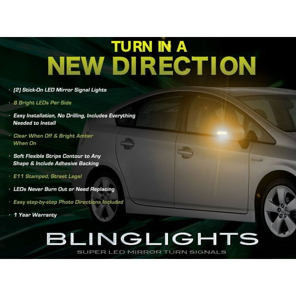 LED Mirrors Turnsignals Lights Side Mirror Turn Signals Lamps Signalers For Toyota Prius