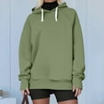 thumbnail image 6 of Under $10 Womens Sweatshirts, Women's Thumb Button Sweatshirt Hoodie 2025 And Winter Clothing Long Sleeve Hoodie Sweatshirt, Green XL, 6 of 9