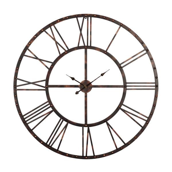 Upton Oversized Wall Clock 44 5 Diam In Com - Oversized Black And Bronze Metal Wall Clock Upton Oversized Wall Clock 44 5 Diam In Com - Oversized Black And Bronze Metal Wall Clock