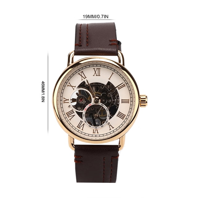 Relaj Mecánico Con Esfera Esquelética, Resistente al Agua, Acero inoxidable, Relaj de Pulsera de Moda para Hombres