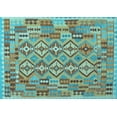 thumbnail image 1 of Ahgly Company Indoor Rectangle Southwestern Light Blue Country Area Rugs, 8' x 12', 1 of 4