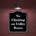 thumbnail image 2 of No Climbing on Utility Boxes BLACK Aluminum Composite Sign 20''x24'', 2 of 9