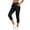 Black, variant on NinXxx Women's Elastic Waist Button Side Pocket Yoga Cropped Cargo Pants Brown M