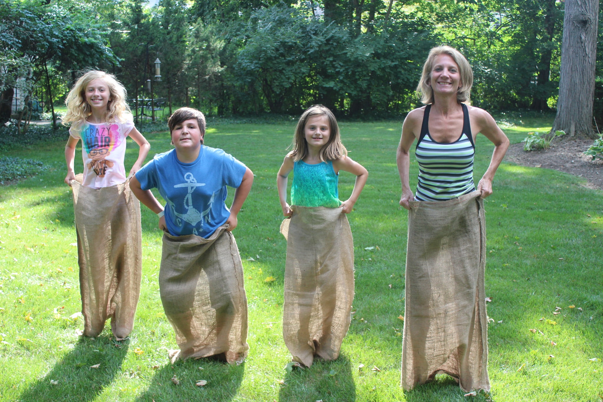 4 Heavy Duty Burlap Kids Family Picnics Schools Camps Potato Sack Race Sacks 