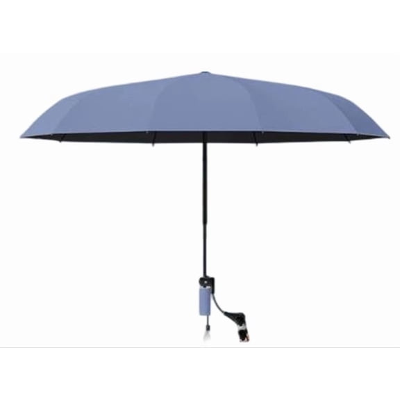 360° Adjustable Umbrella with Universal Clamp, Beach Umbrella, UPF50 Black Coating, 45 x 28 Inch, Blue, For Camping Chair, Fishing, Beach
