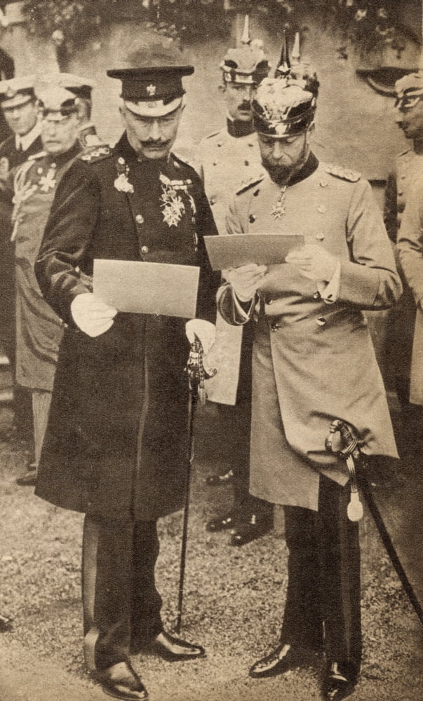 King George V And Kaiser Wilhelm Ii Discussing Operation Orders In Germany In 1913 George V 1865 To 1936 King Of England And Emperor Of India Wilhelm Ii 1859 To 1941 German Emperor And King Of Prussia