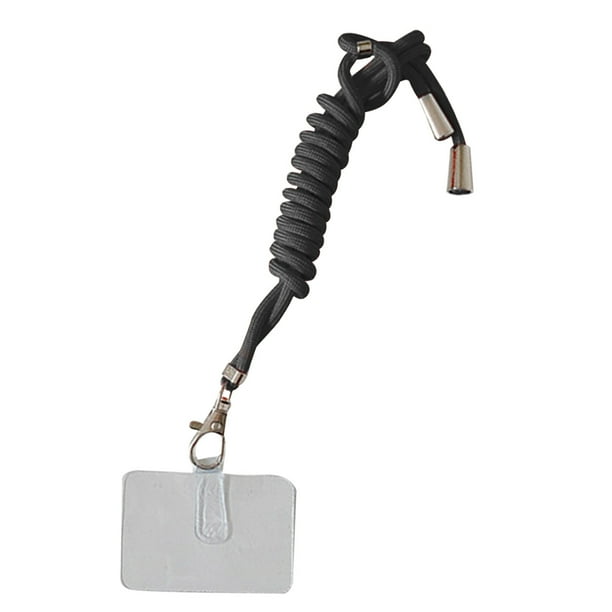 Cuerdas colgantes de nylon para teléfono móvil con tarjeta Cordones para el cuello desmontables Antipérdida Crossbody Collar Cordones Correa Accesorio para teléfono celular Negro Kearding EL022540-06
