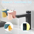 thumbnail image 3 of Wall Mounted Toothbrush Holder For Bathrooms With Magnetic Cup, Toothbrush Holder Wall Without Drilling, Pack Of 2 Electric Toothbrush Holder For Fami, 3 of 5