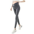 thumbnail image 2 of Hxshgdsn Pregnancy Womens Leggings Skinny Activewear Workout High Waist Long Maternity Pants Dark Gray L, 2 of 4