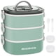 thumbnail image 1 of RIKDOKEN Fiambrera, contenedores apilables de 3 capas, caja Bento portátil de gran capacidad a prueba de fugas con cuchara, tenedor y cajas de salsa, lonchera apta para microondas para niños y adultos, 1 of 5