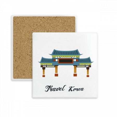 

Traditional arch in Korea Square Coaster Cup Mat Mug Subplate Holder Insulation Stone