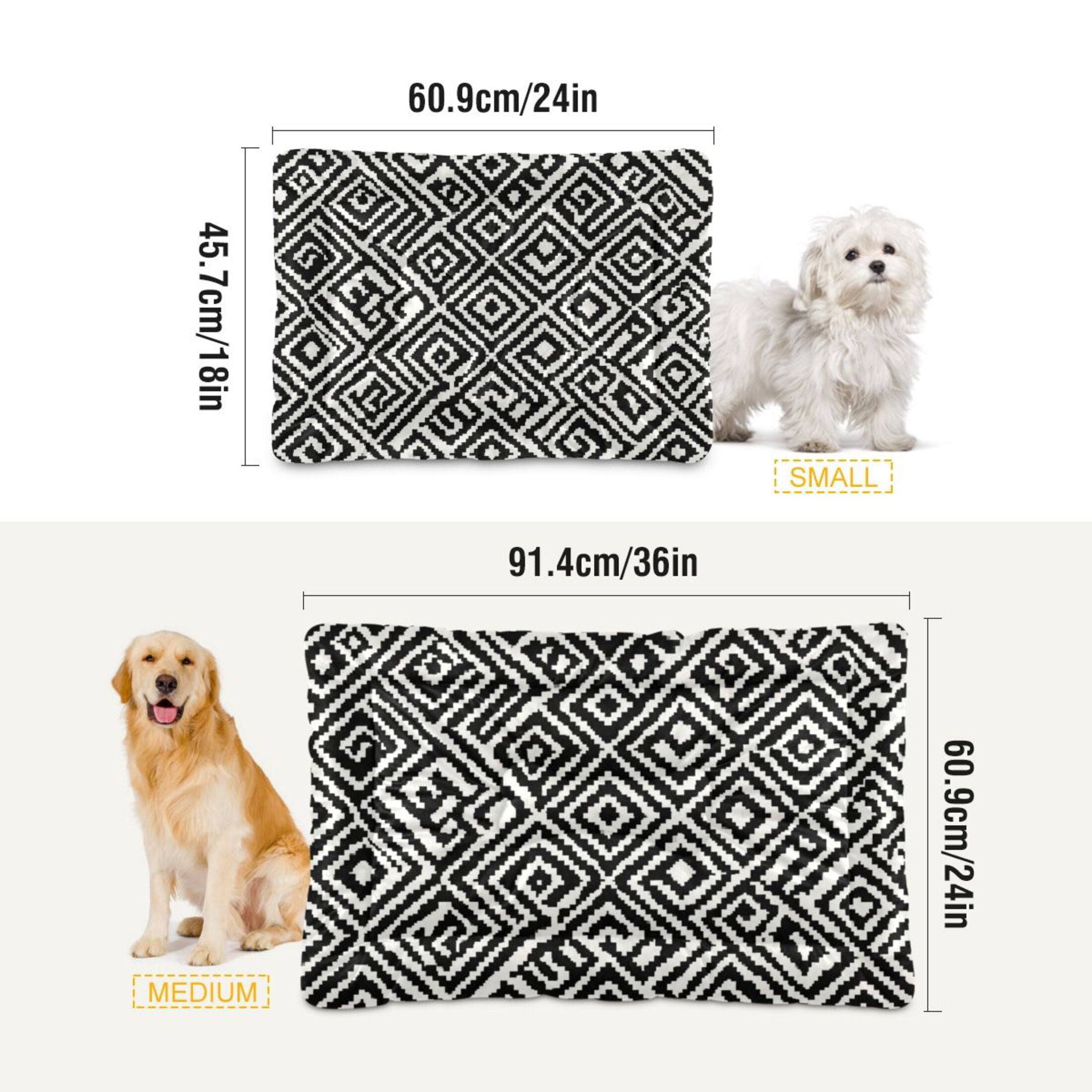 Cozy Mat Pet Bed Indoor Outdoor Warm Soft For Cat Dog Puppy(S/M) Black&white Pattern