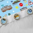 thumbnail image 4 of Homewish Construction Vehicles Truck Curtains Pack of 2 (42x84 Each),Letters Alphabet Curtains Blackout,Blue Plaid Grid Bedroom Curtains,Breathable Home Decor, 4 of 6