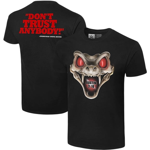 Men's Black "Stone Cold" Steve Austin Retro Don't Trust Anybody T-Shirt