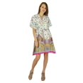 thumbnail image 2 of Dress Phagun Printed Caftan Maxi Nightwear Bohemian Short Cotton Kaftan, 2 of 7
