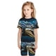 thumbnail image 4 of Balery Starry Sky Colorful Crocodile Conjunto de Pijama Infantil de Manga Corta con Estampado – Ropa de Dormir de Algodón Suave-Medium, 4 of 4