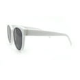 thumbnail image 6 of Womens Round Oversized Horned High Temple Fem Fashion Sunglasses White - Black, 6 of 7