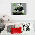 thumbnail image 5 of Nawypu Panda Canvas Wall Art Panda Picture Prints with Flower Cute Animal Painting for Living Room Kids Room Bedroom Ideal Gift Artwork Framed, 5 of 5