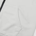 thumbnail image 5 of Hoodies for Kids Full Zip Jackets Unisex Casual Loose Fit Sweatshirts with Zip off Sleeve Convertible Girls Grey Hoodie Size 5-15 Years, 5 of 8