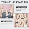 thumbnail image 6 of Schnauzer Dog and Pioneer Flower Apron-Garden Aprons for Women with Pockets-Cotton Linen Waterproof Kitchen Cooking Gardening Aprons Adjustable for Kitchen,Cooking,BBQ and Salon 33x27 Inch, 6 of 7