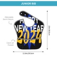 thumbnail image 4 of Bingfone Mess-Proof Baby Bib - Waterproof Bib For Baby Boy Or Girl With Food Catcher Pocket, Unisex-Happy New Year 2024 (6), 4 of 8