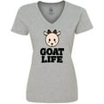 thumbnail image 3 of Inktastic Goat Life Women's V-Neck T-Shirt, 3 of 5