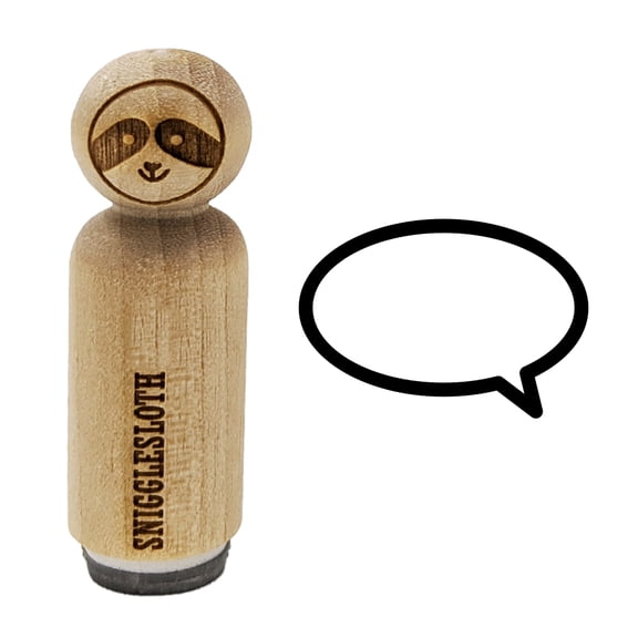 Talk Speech Bubble Outline Rubber Stamp for Scrapbooking Crafting Stamping - Mini 1/2 Inch