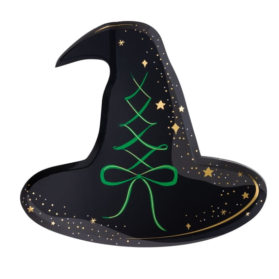 BLACK WITCH HAT LARGE PLATES