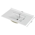 thumbnail image 5 of LiviNest 30-Inch White Ceramic Bathroom Sink: Modern Minimalist Design for 30-Inch Vanity - Pre-Drilled Faucet Hole & Easy Installation for Small Space Bathroom Renovation, 5 of 6
